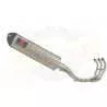 MT09 MT-09 2013-2021 High Level De-cat Exhaust System with 400mm Oval Stainless Steel Silencer + Carbon Fibre Tip