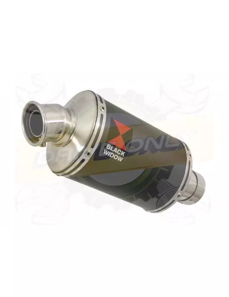 R6 YZF600 2006-2016 Passage Haut Décatalyseur Ligne complète & Silencieux Ovale Noir en Inox 230mm