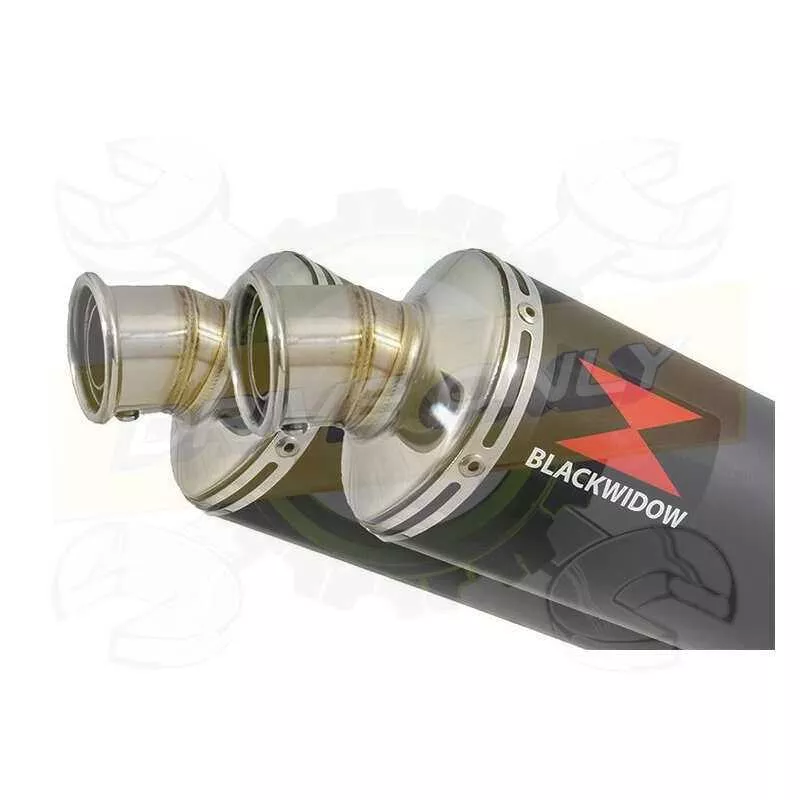 XJ600 XJ 600 S N Diversion 4-2 Ligne complète & Silencieux Rond Noir En Inox 300mm