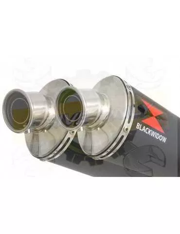 XJ600 XJ 600 S N Diversion 4-2 Ligne complète & Silencieux Ovale Noir En Inox 300mm