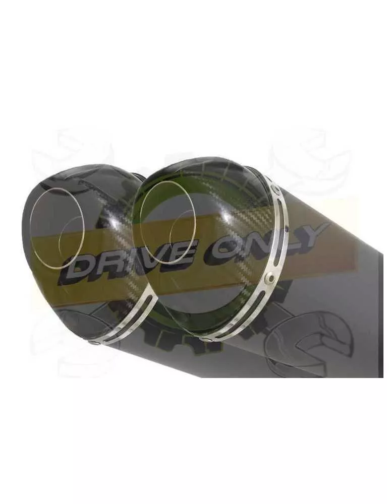 XJ600 XJ 600 S N Diversion 4-2 Ligne complète & Silencieux Ovale Noir En Inox & Canule en Carbone 200mm