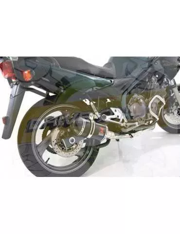 XJ600 XJ 600 S N Diversion 4-2 Ligne complète & Silencieux Ovale Noir En Inox & Canule en Carbone 200mm