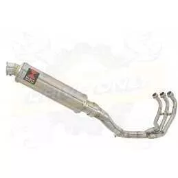 MT09 MT-09 2013-2021 High Level De-cat Exhaust System with 350mm Round Stainless Steel Silencer