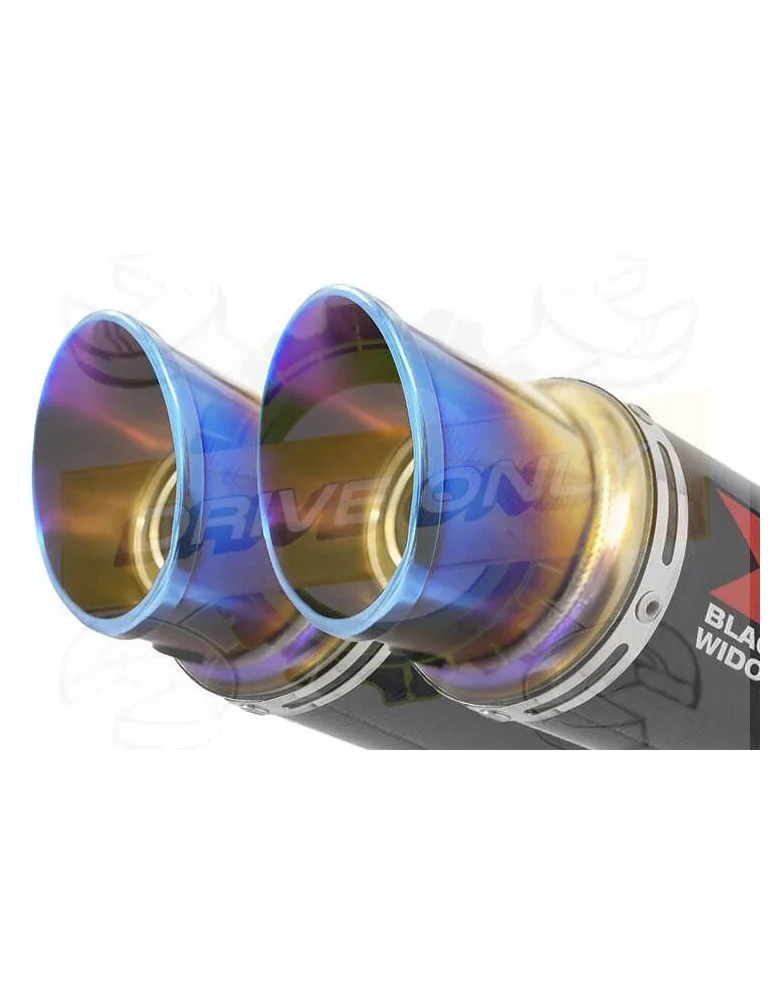 XJ600 XJ 600 S N Diversion 4-2 Ligne complète & Silencieux GP Rond En Carbone & Canule En Inox Anodisé 230mm