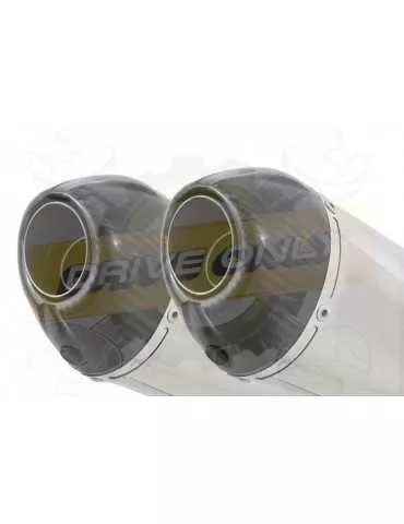 XJ600 XJ 600 S N Diversion 4-2 Ligne complète & Silencieux Ovale En Inox + Canule en Carbone 200mm