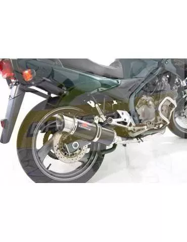 XJ600 XJ 600 S N Diversion 4-2 Silencieux Kit & Silencieux Rond GP Style Noir En Inox 360mm