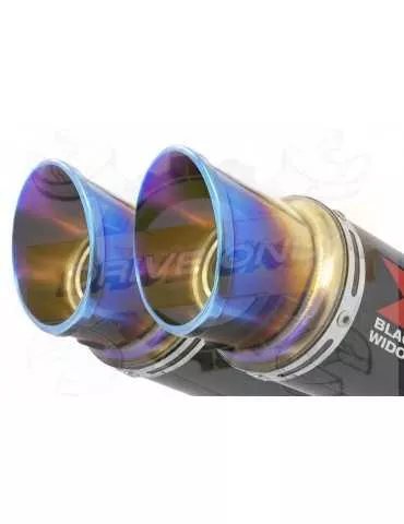 XJ600 XJ 600 S N Diversion 4-2 Silencieux Kit & Silencieux GP Rond En Carbone & Canule En Inox Anodisé 230mm