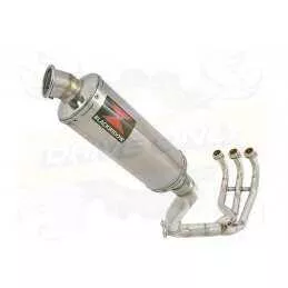MT09 MT-09 2013-2021  High Level De-cat Exhaust System with 300mm Round Stainless Steel Silencer