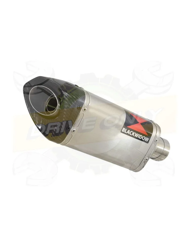 R6 1998-2002 Silencieux Kit & Silencieux Tri Ovale En Inox + Canule en Carbone 250mm