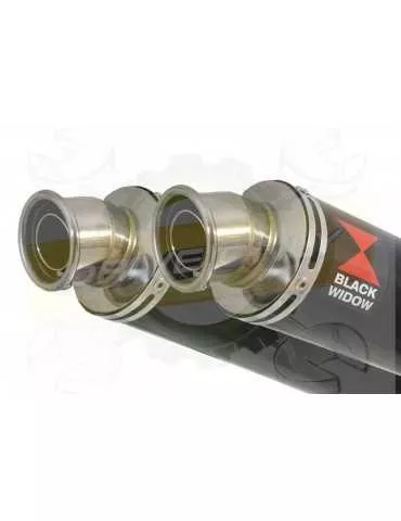 V-MAX V MAX 1200 Tube de raccord & Silencieux Rond Noir En Inox 350mm