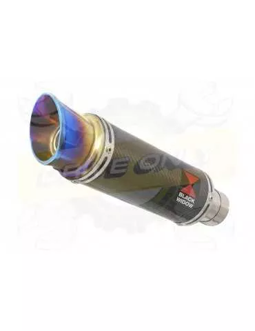 R6 1998-2002 Silencieux Kit & Silencieux GP Rond En Carbone + canule en Inox Anodisé 230mm