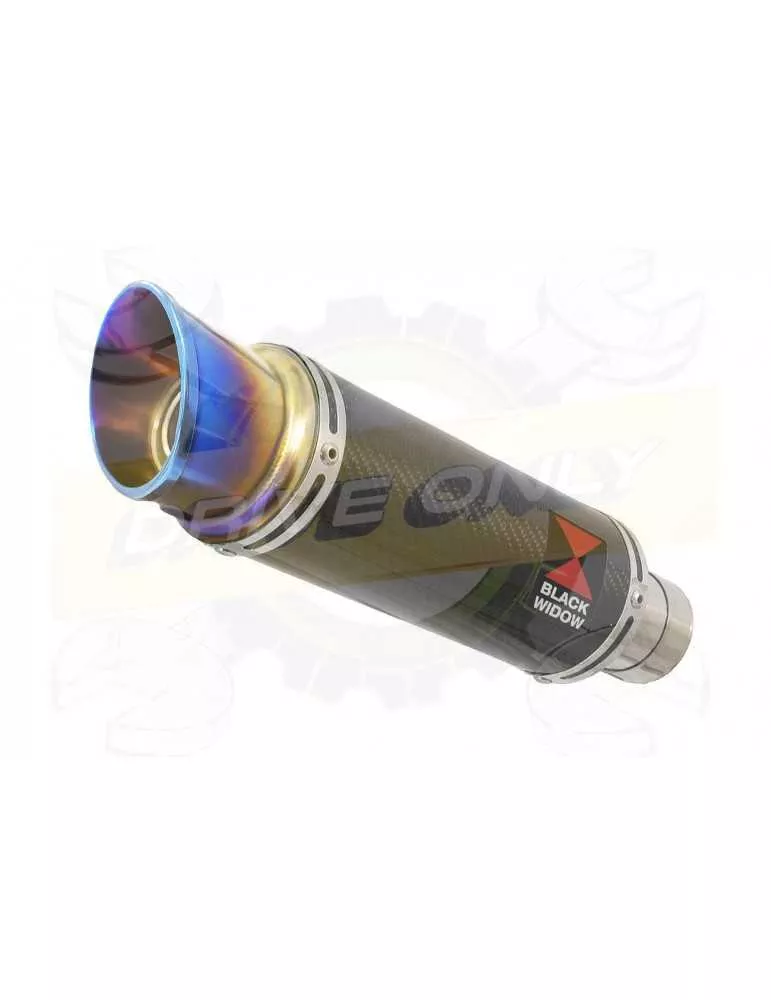 R6 1998-2002 Silencieux Kit & Silencieux GP Rond En Carbone + canule en Inox Anodisé 230mm
