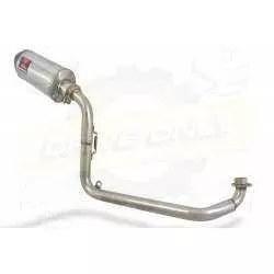 MSX 125 GROM 1-1 Exhaust System with 300mm Oval Stainless Steel Silencer with Carbon Fibre Tip