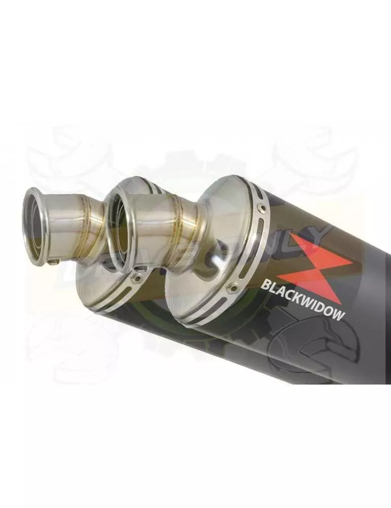 V-MAX V MAX 1200 Tube de raccord & Silencieux Rond Noir En Inox 300mm