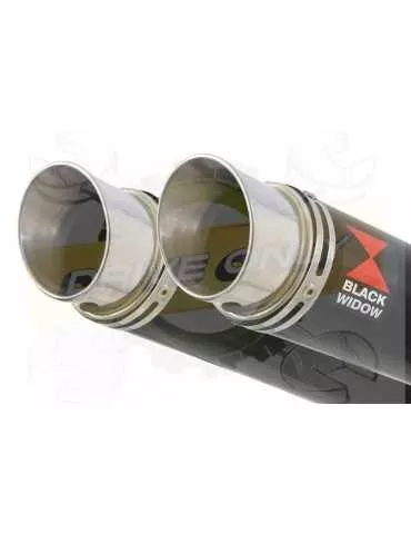 V-MAX V MAX 1200 Tube de raccord & Silencieux GP Rond Noir En Inox 350mm