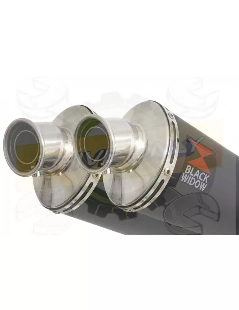 V-MAX V MAX 1200 Tube de raccord & Silencieux Ovale Noir En Inox 230mm