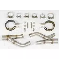 V-MAX V MAX 1200 Tube de raccord & Silencieux GP Rond En Carbone & Canule en Inox Anodisé 230mm