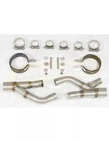 V-MAX V MAX 1200 Tube de raccord & Silencieux GP Rond Noir En Inox 230mm