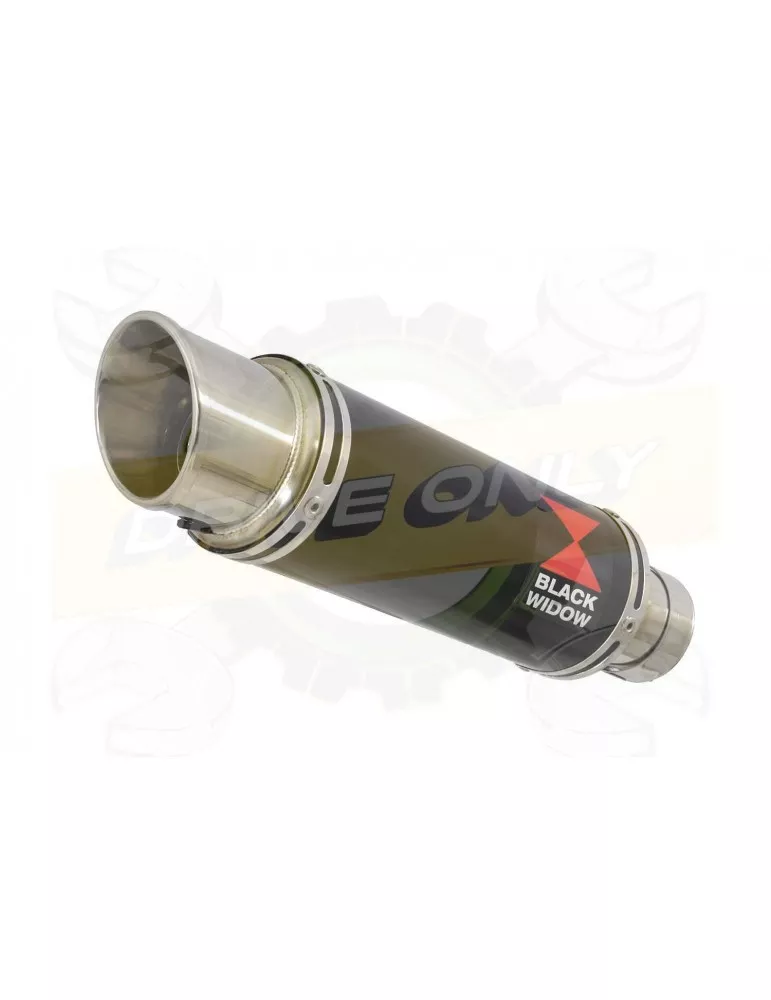 R6 1998-2002 Silencieux Kit & Silencieux GP Rond Noir En Inox 230mm