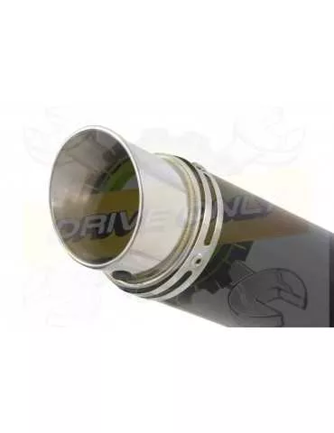R6 1998-2002 Silencieux Kit & Silencieux GP Rond Noir En Inox 230mm