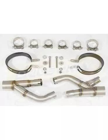 V-MAX V MAX 1200 Tube de raccord & Silencieux Ovale Noir En Inox 300mm