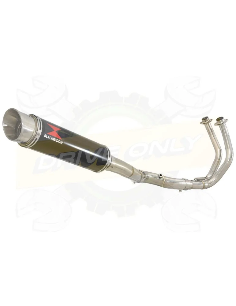 Tracer 700 2014 - 2019  Passage Haut Décatalyseur Ligne complètes & Rond GP Style Noir Silencieux En Inox 360mm