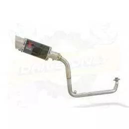 MSX 125 GROM 1-1 Exhaust System with 200mm Round Carbon Fibre Silencer