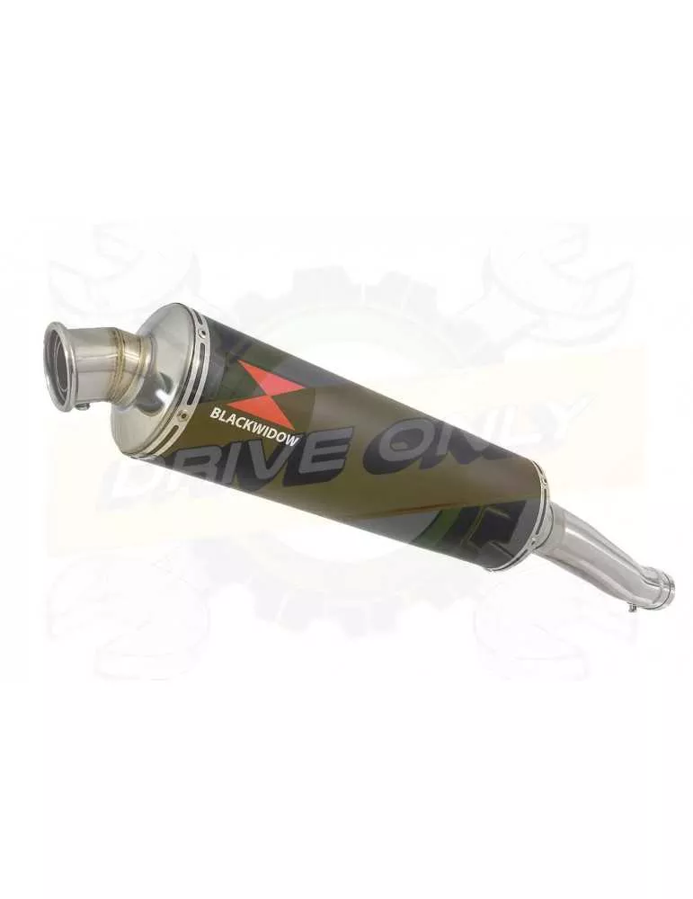 XJR 1300 2007-2016 Tube de raccord et Silencieux Rond Noir En Inox 400mm