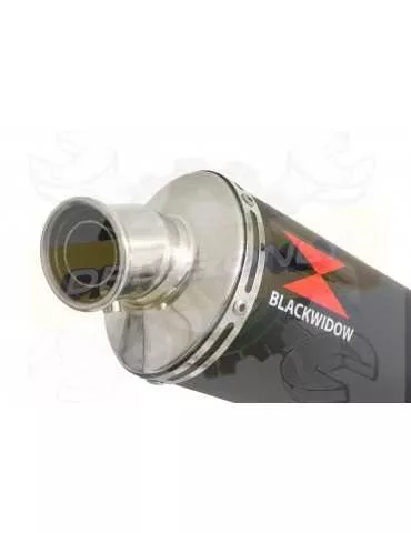 XJR 1300 2007-2016 Tube de raccord et Silencieux Rond Noir En Inox 400mm