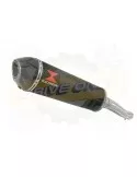 XJR 1300 2007-2016 Tube de raccord et Silencieux Ovale Noir En Inox + Canule en Carbone 400mm