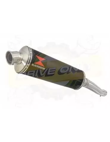 XJR 1300 2007-2016 Tube de raccord et Silencieux Ovale Noir En Inox 400mm