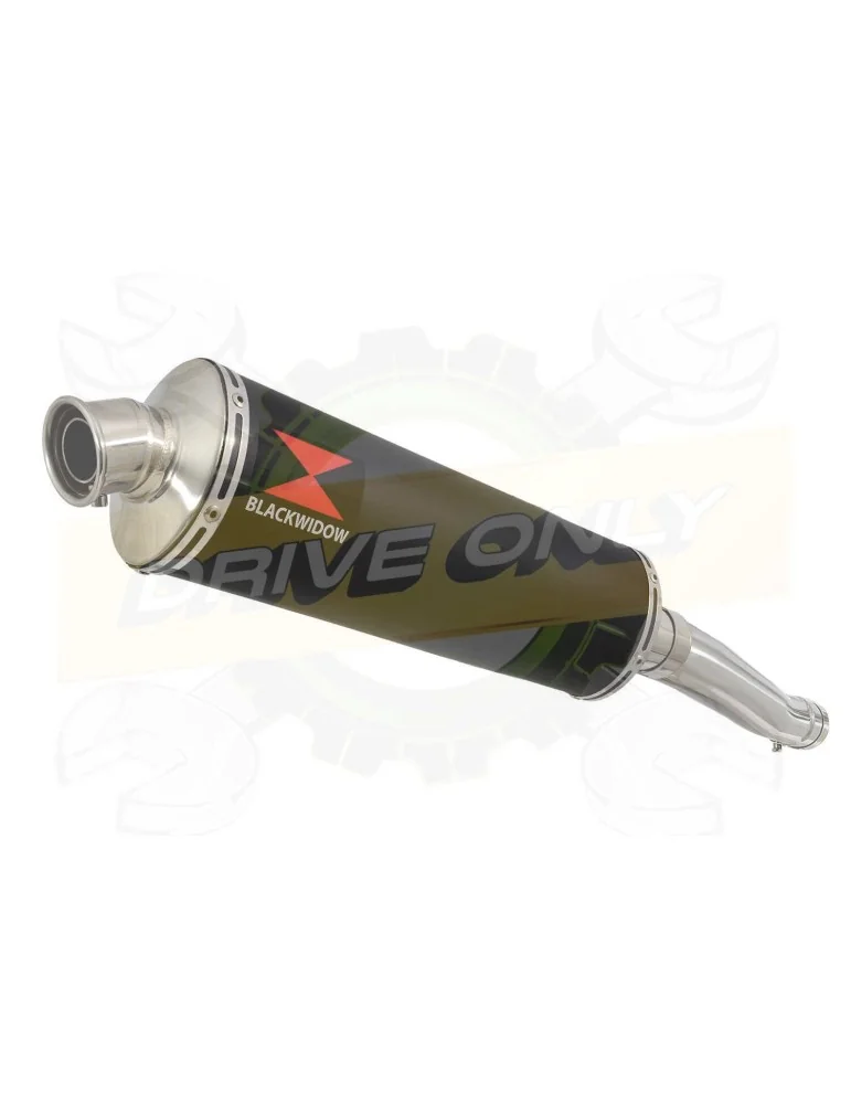 XJR 1300 2007-2016 Tube de raccord et Silencieux Ovale Noir En Inox 400mm