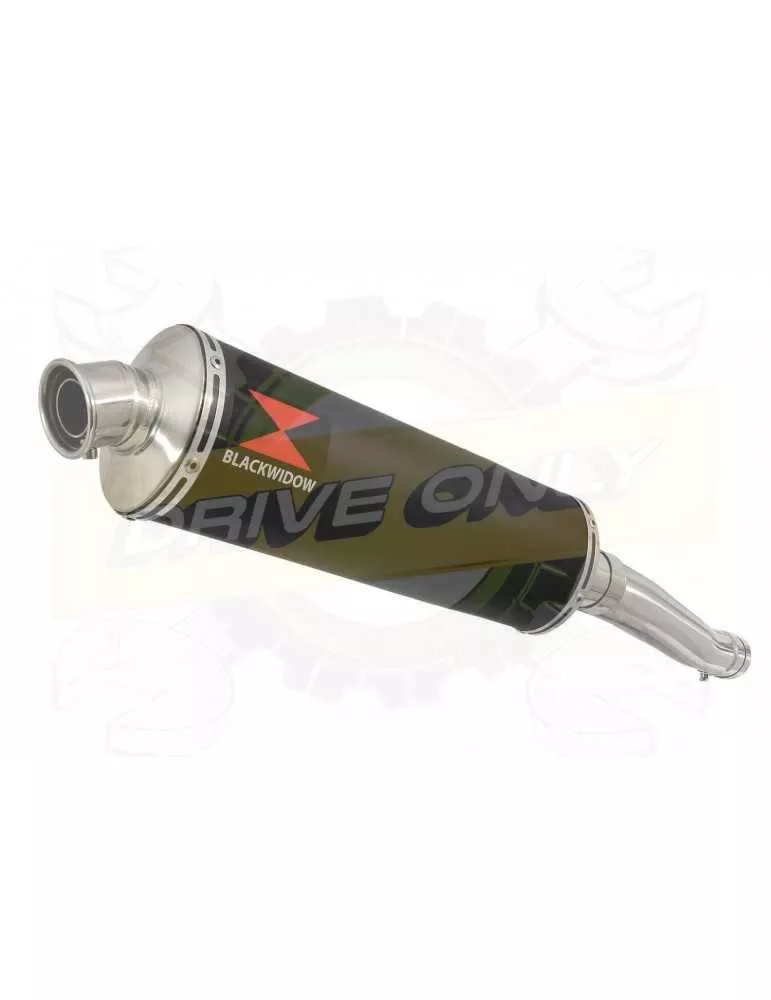 XJR 1300 2007-2016 Tube de raccord et Silencieux Ovale Noir En Inox 400mm