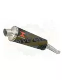 XJR 1300 2007-2016 Tube de raccord et Silencieux Ovale Noir En Inox 400mm