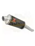 XJR 1300 2007-2016 Tube de raccord et Silencieux Ovale Noir En Inox 300mm