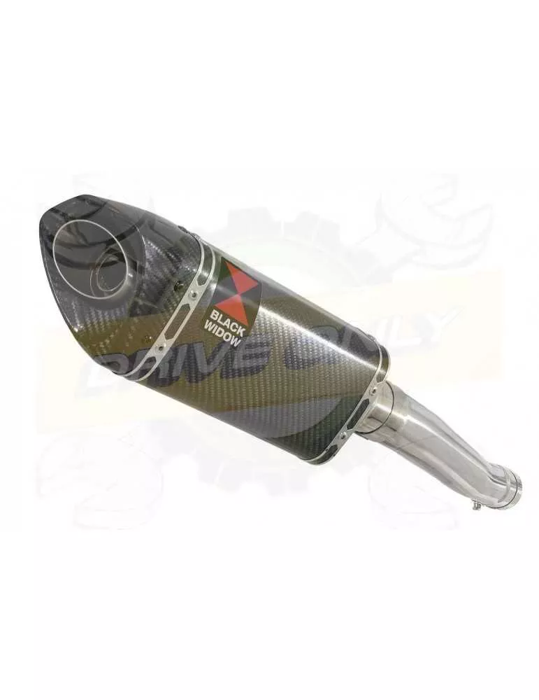 XJR 1300 2007-2016 Tube de raccord et Silencieux Tri Ovale En Carbone 250mm