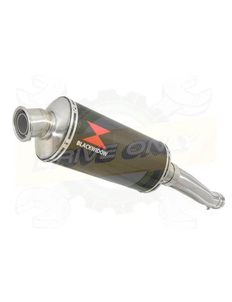 XJR 1300 2007-2016 Tube de raccord et Silencieux Ovale En Carbone 300mm