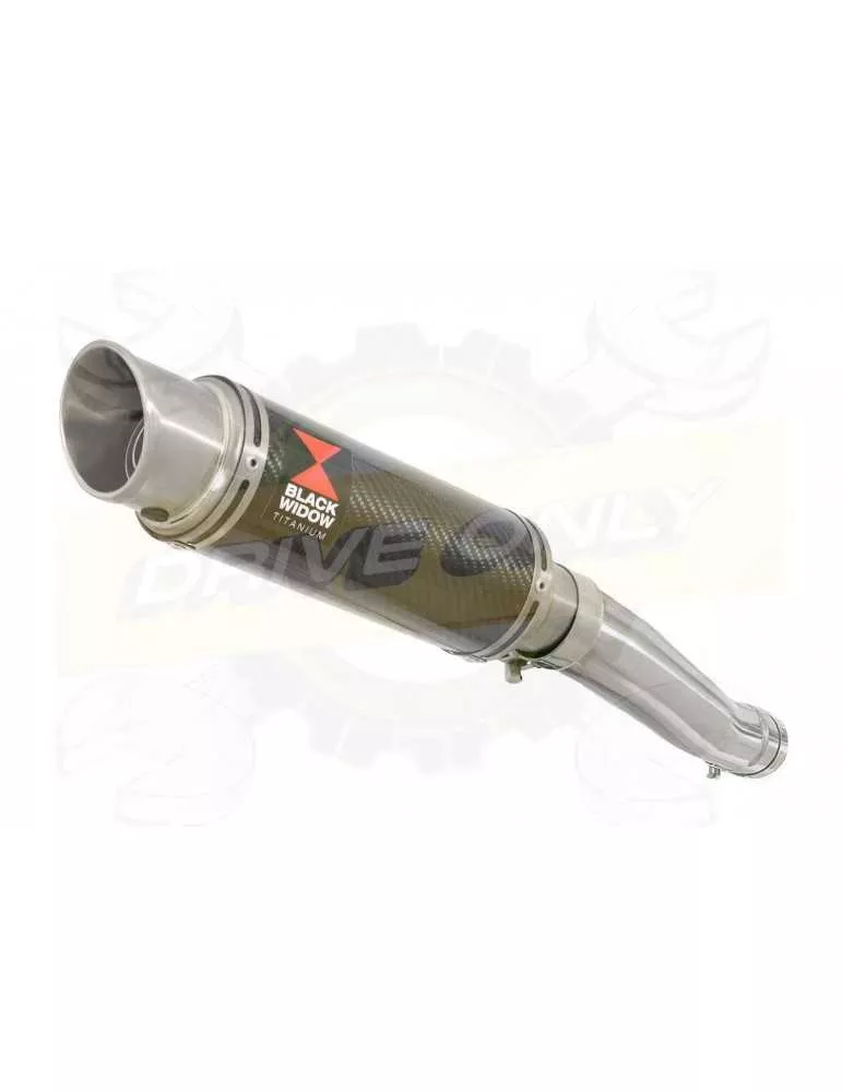 XJR 1300 2007-2016 Tube de raccord et Silencieux GP Rond En Carbone & Canule en Titane 230mm