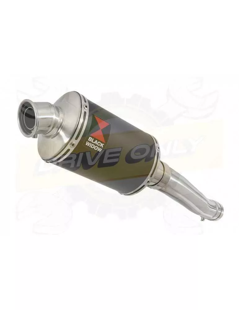 XJR 1300 2007-2016 Tube de raccord et Silencieux Ovale Noir En Inox 230mm