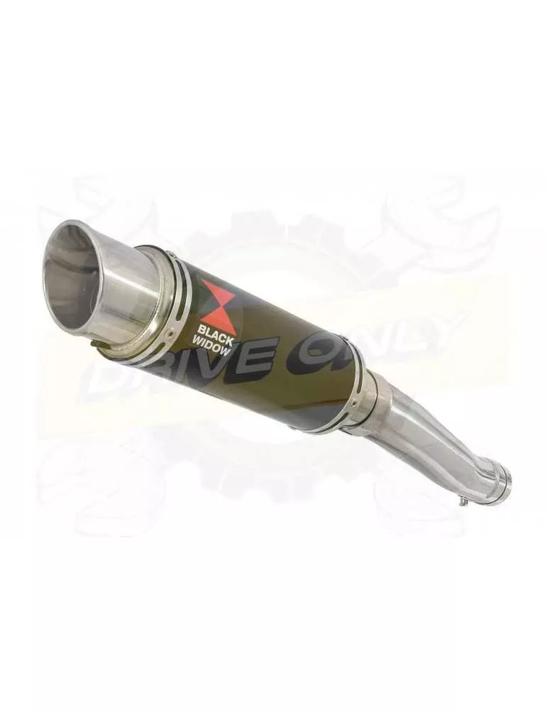 XJR 1300 2007-2016 Tube de raccord et Silencieux GP Rond Noir En Inox 230mm