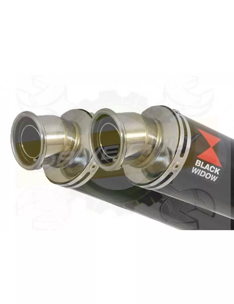 V-MAX 1200 VMAX1200 Ligne complète & Silencieux Rond Noir en Inox 350mm