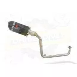 MSX 125 GROM exhaust system with 200mm Oval Carbon Fibre Silencer with Carbon Fibre Tip