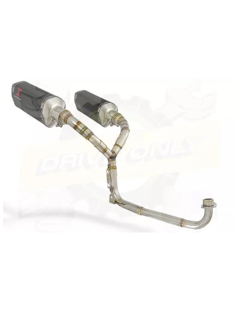 MSX 125 GROM 1-2 Twin Exhaust System with 300mm Hexagonal Carbon Fibre Silencers + Carbon Fibre Tips