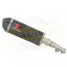 Honda NC 700 S (RC61) 2012-2014 Kit Silencieux: Silencieux Ovale Noir Inox 300mm + Carbone Tip