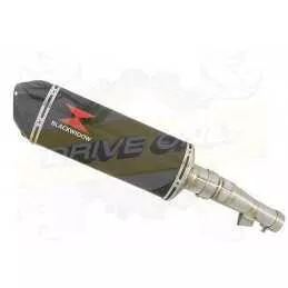 Honda NC 700 S (RC61) 2012-2014 Kit Silencieux: 300mm Silencieux Ovale Carbone + Carbone Tip