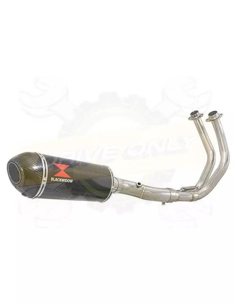 Tracer 700 2014 - 2019 Passage Bas Décatalyseur Ligne complète & Silencieux Ovale En Carbone 300mm