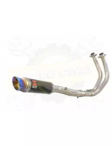 Tracer 700 2014 - 2019 Passage Bas Décatalyseur Ligne complète & Silencieux GP Rond En Carbone + Canule en Inox Anodisé 230m