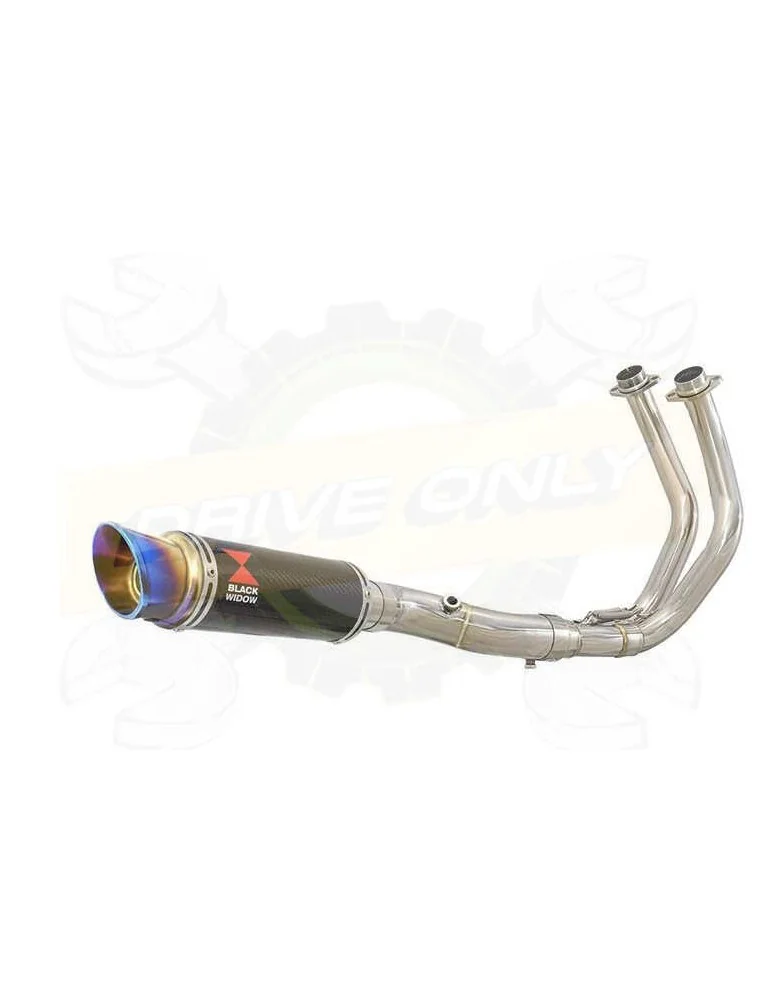 Tracer 700 2014 - 2019 Passage Bas Décatalyseur Ligne complète & Silencieux GP Rond En Carbone + Canule en Inox Anodisé 230m