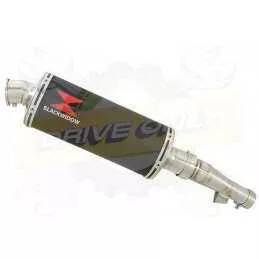 Honda NC 700 S (RC61) 2012-2014 Kit Silencieux: Silencieux Ovale Noir Inox 300mm