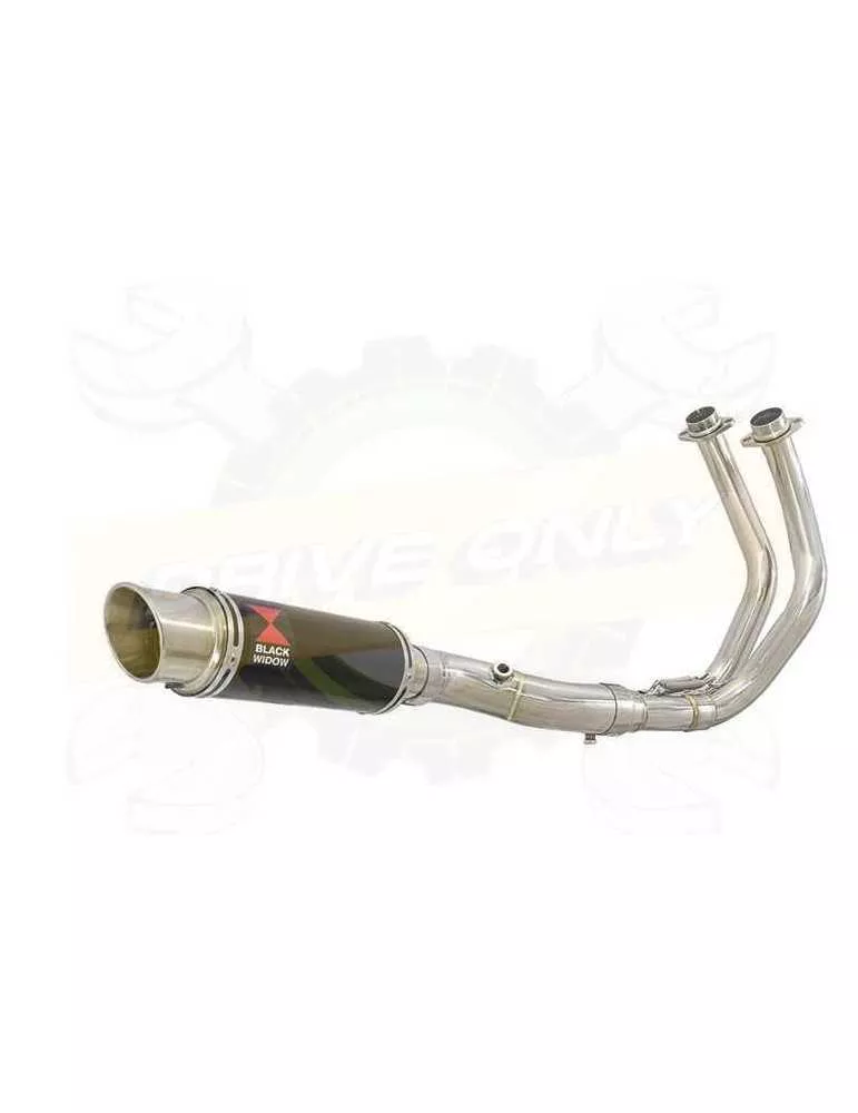 Tracer 700 2014 - 2019 Passage Bas Décatalyseur Ligne complète & Silencieux Rond GP Style Noir En Inox 230mm
